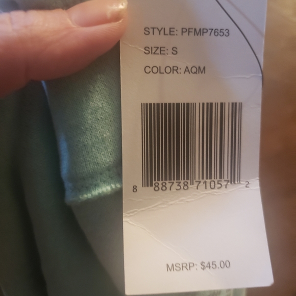 Calvin Klein sweat capri pants in Aqua Mint color NWT - Picture 4 of 4